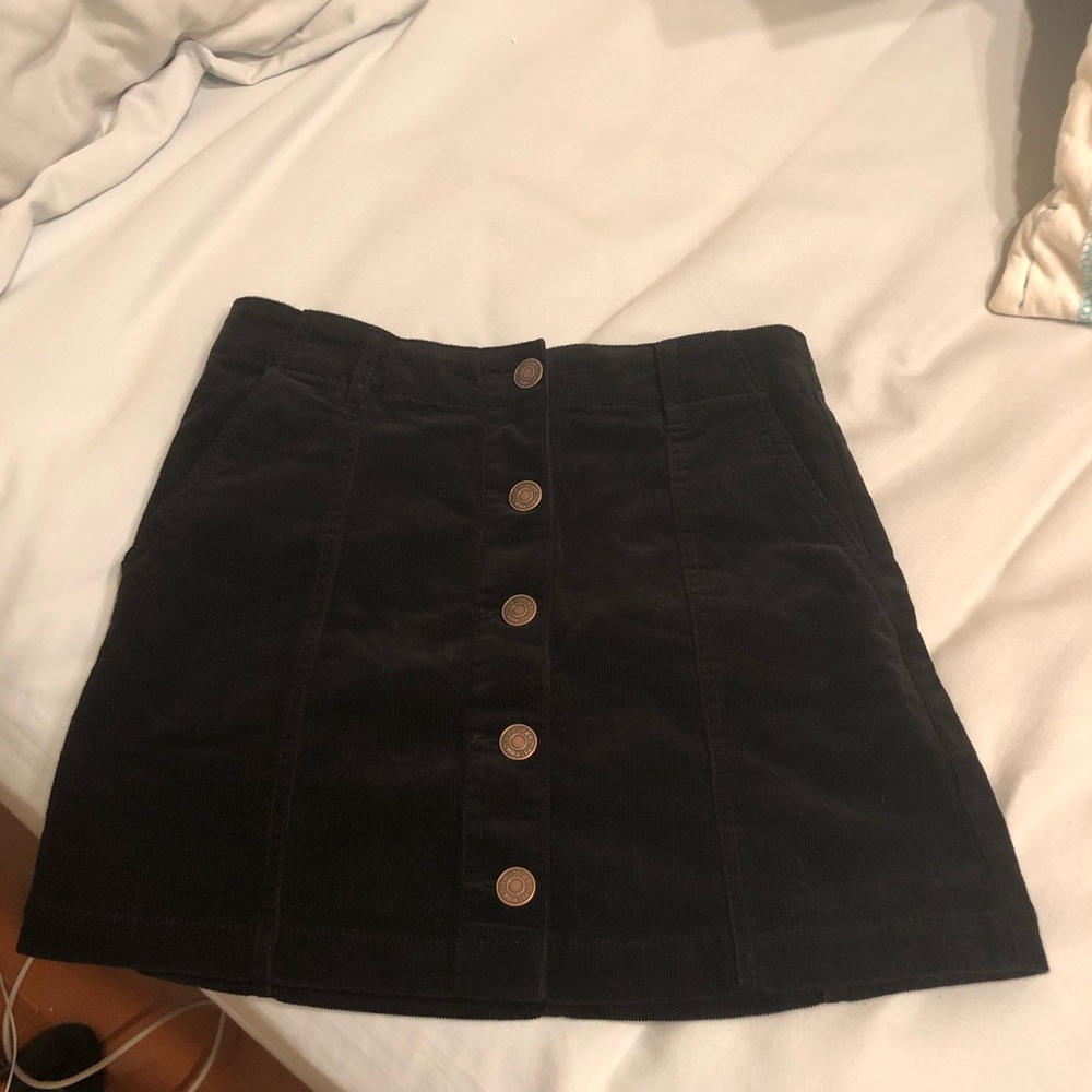 Black corduroy skirt